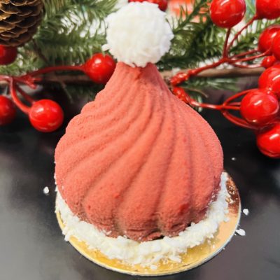 Monoporcja musowa czapka Mikołaja